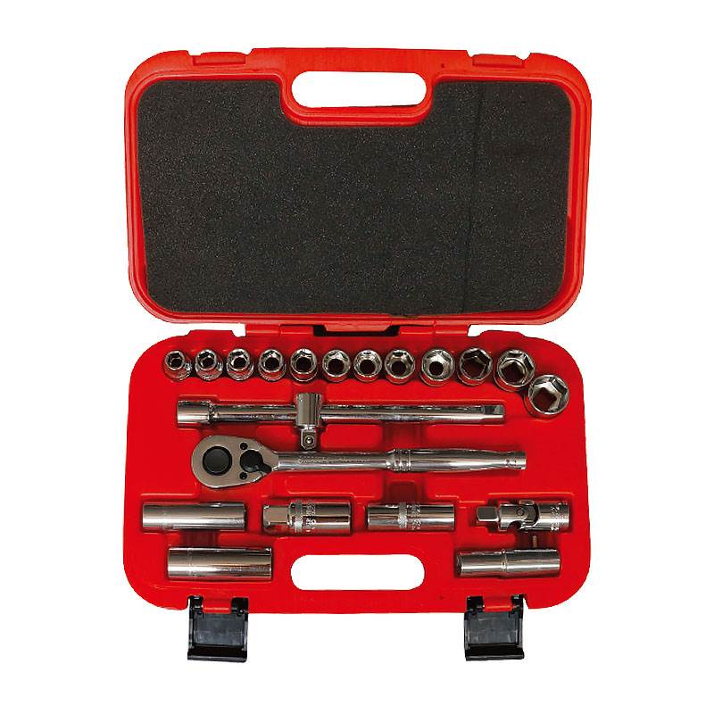 21件12.5mm系列公制套筒塑盒组套