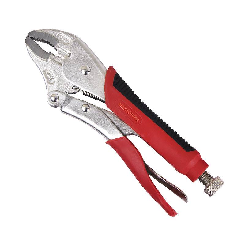 工业级圆口带刃塑柄大力钳