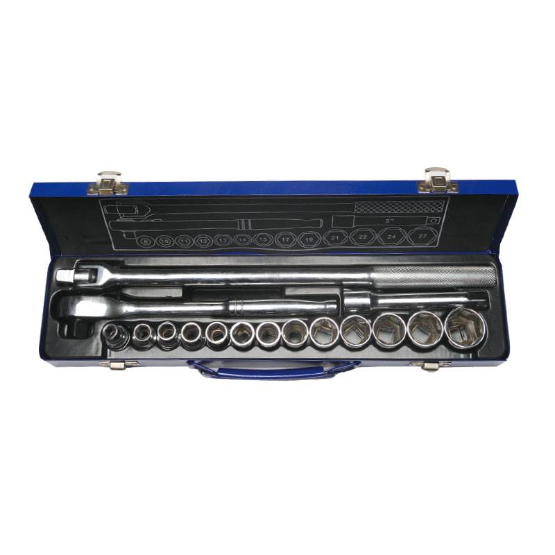 16件12.5mm系列公制套筒组套